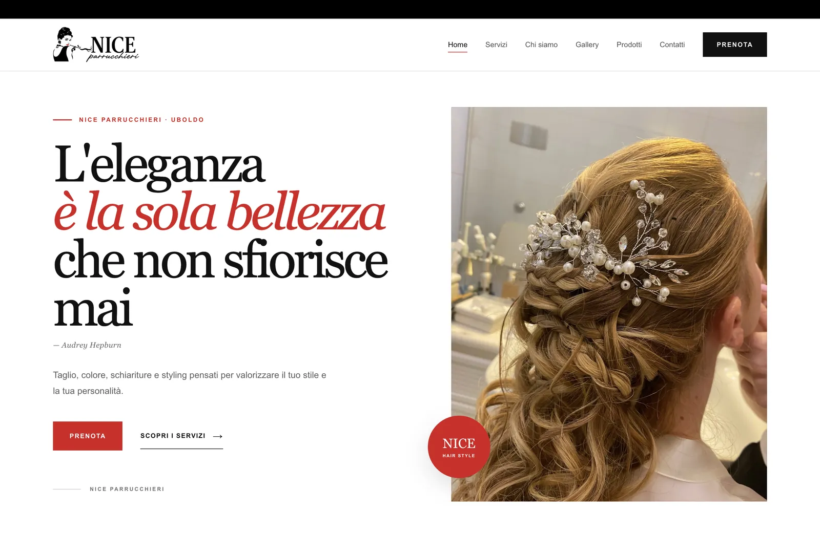 Anteprima del sito Nice Parrucchieri